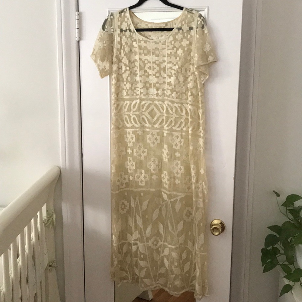 Embroidered Ivory Lilya Dress